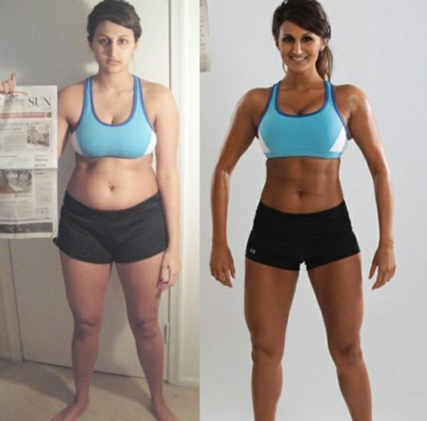 female weight loss before and after