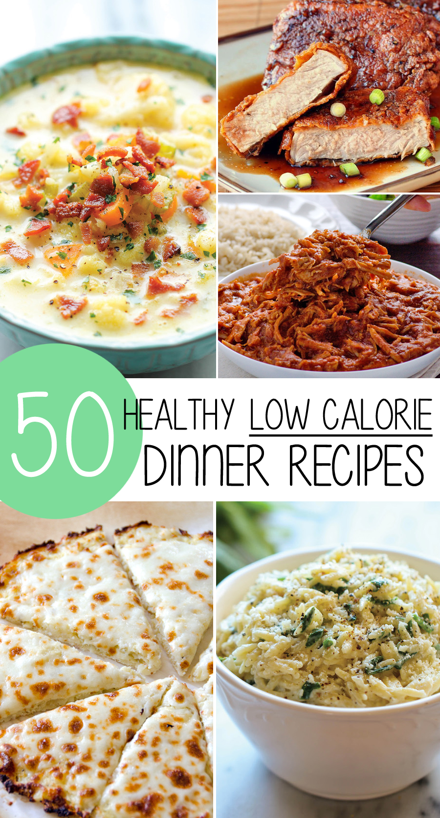 50 healthy low calorie weight loss dinner recipes!