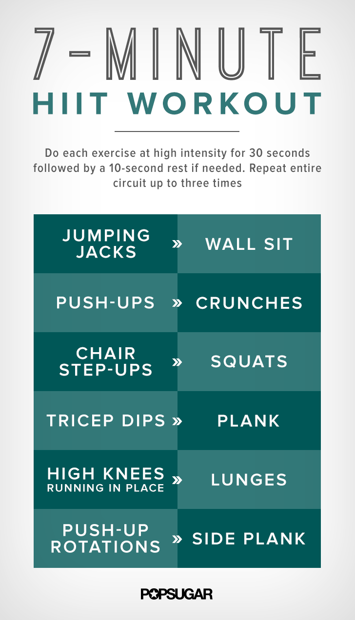 7 Minute Workout Chart