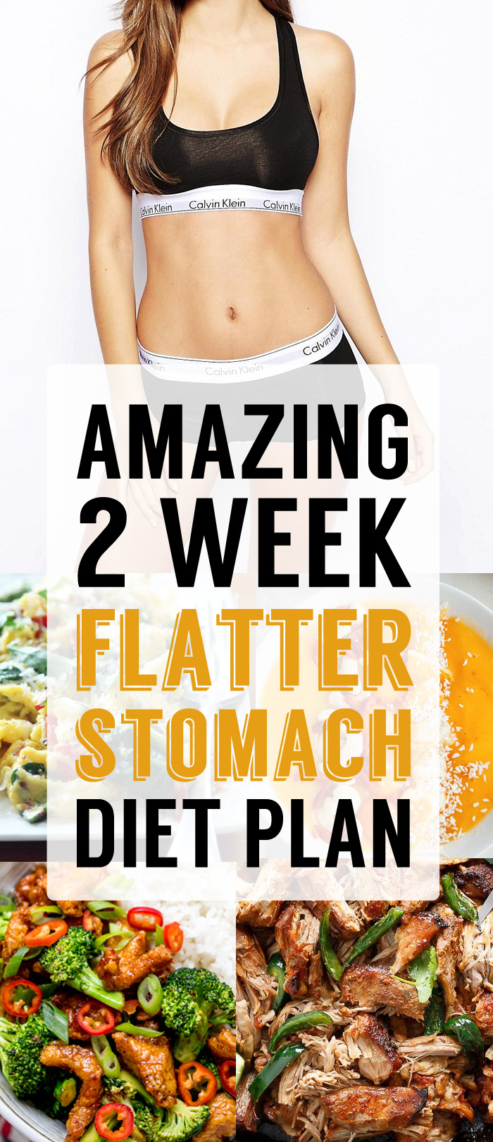 Amazing 2 Week Flatter Stomach Diet Plan Breakfast Lunch Dinner