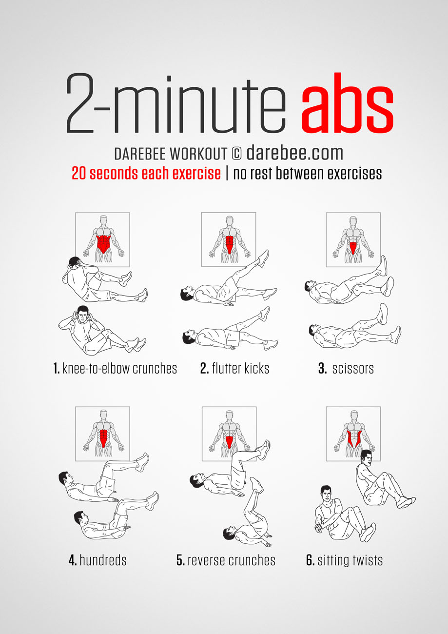 20 Stomach Fat Burning Ab Workouts From