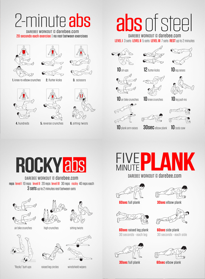 20 Stomach Fat Burning Ab Workouts From