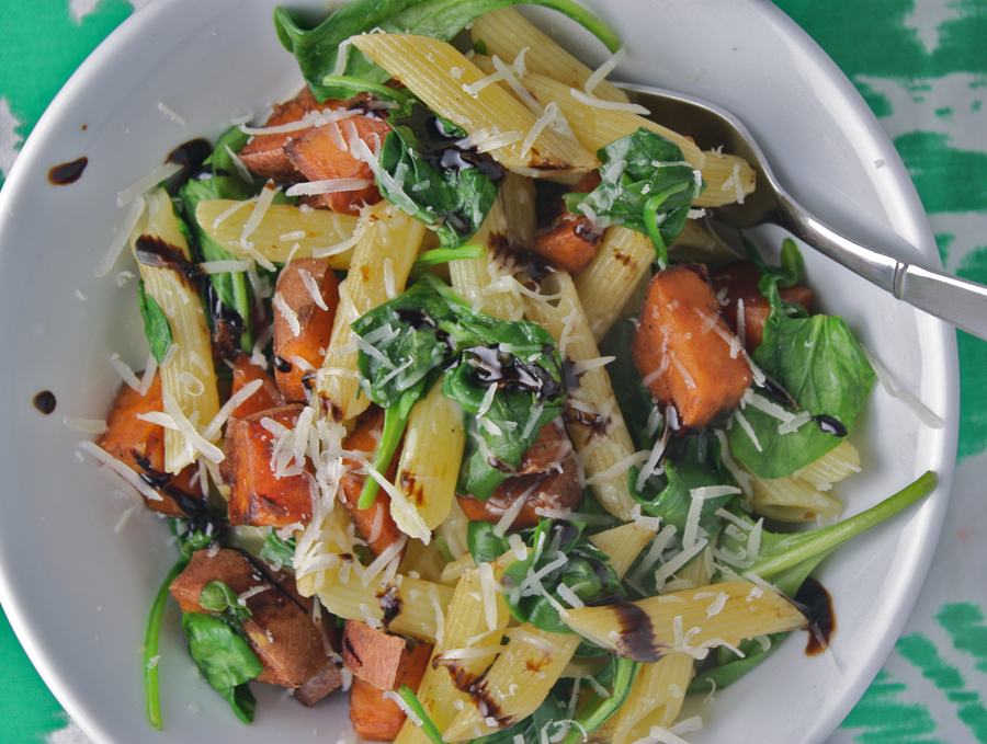 12. Balsamic Glazed Sweet Potato Pasta