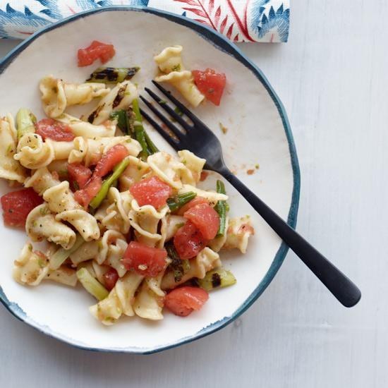 12. Pasta with Fresh Tomatoes, Grilled Scallions