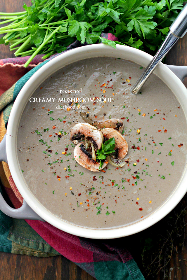 12. Roasted Creamy Mushroom Soup