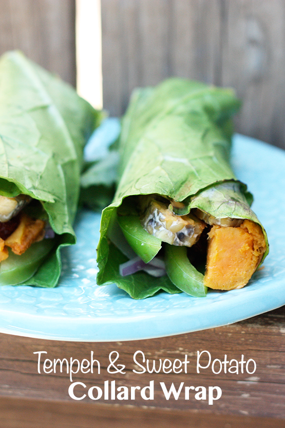 14. Tempeh and Sweet Potato Collard Wraps