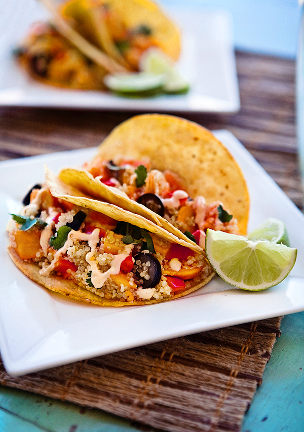 15. Sweet Potato-Quinoa Tacos With Chipotle Sauce