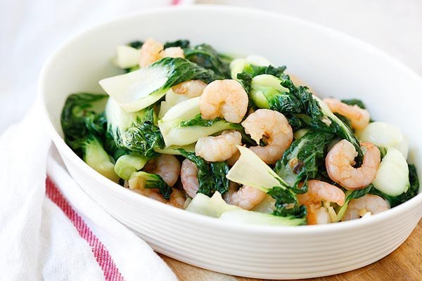 19. Baby Bok Choy with Shrimp