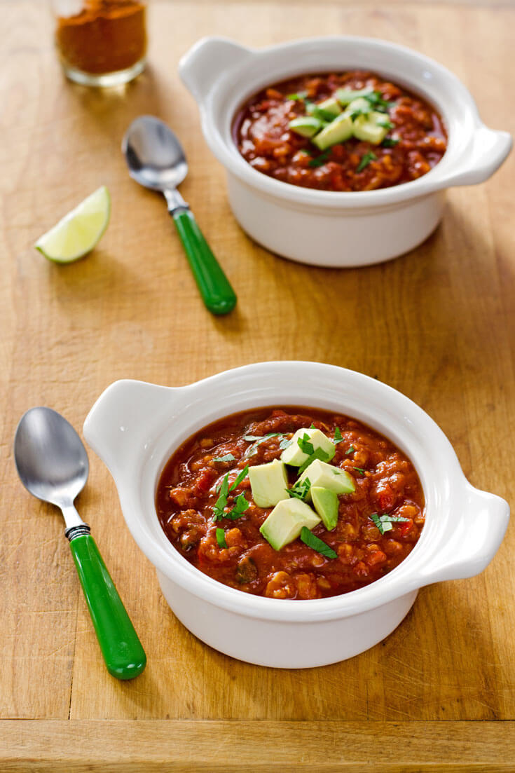 2. Crock Pot Cauliflower Chicken Chili