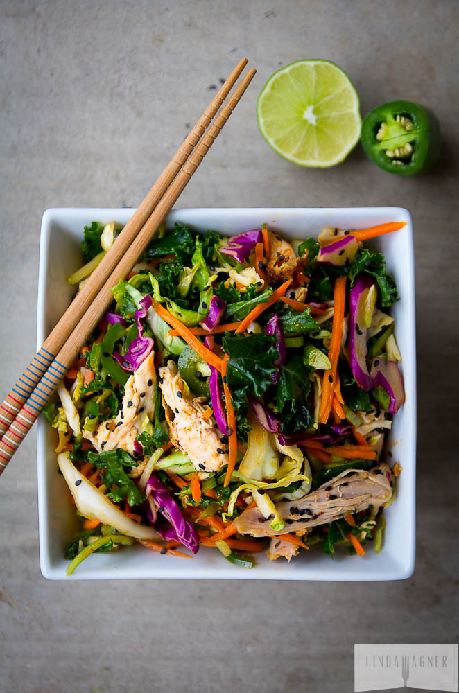3. 5-Minute Spicy Asian Chicken Salad