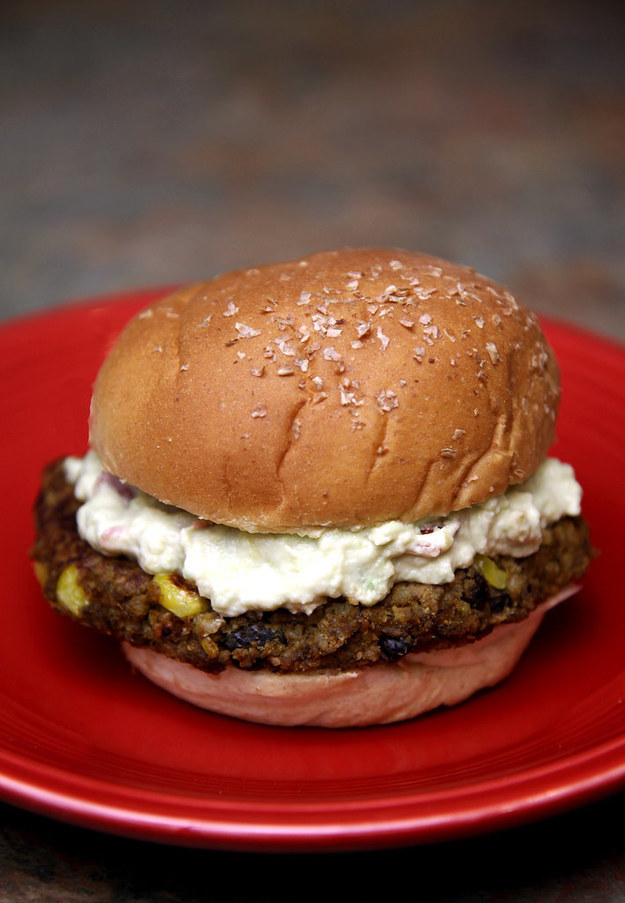 3. Sweet Potato Burger With Creamy Avocado