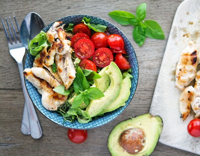 7. Shawarma Chicken Bowls with Basil-Lemon Vinaigrette