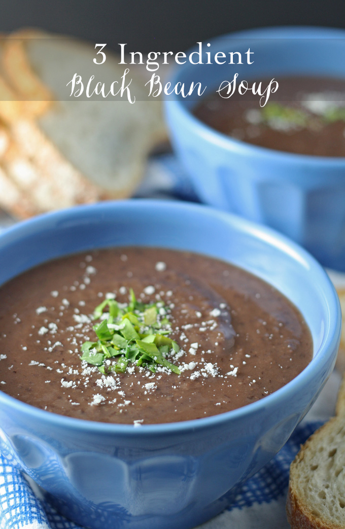 8. 3 Ingredient Black Bean Soup