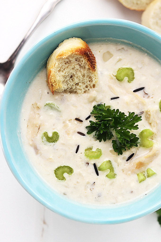 8. Slow Cooker Chicken & Wild Rice Soup