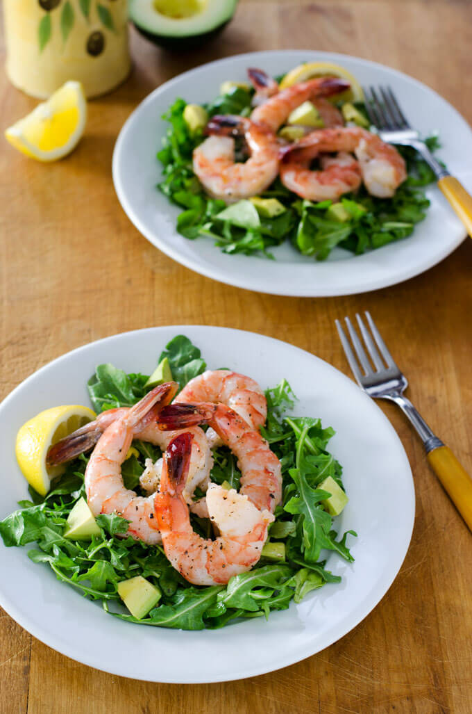 9. Shrimp Arugula Salad With Avocado