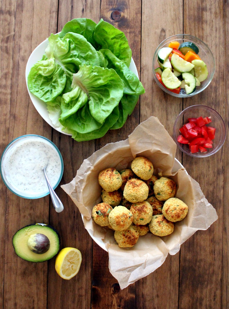 1. Baked Falafel Lettuce Wraps