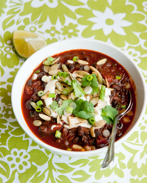 1. Vegan Kale and Black Bean Chili