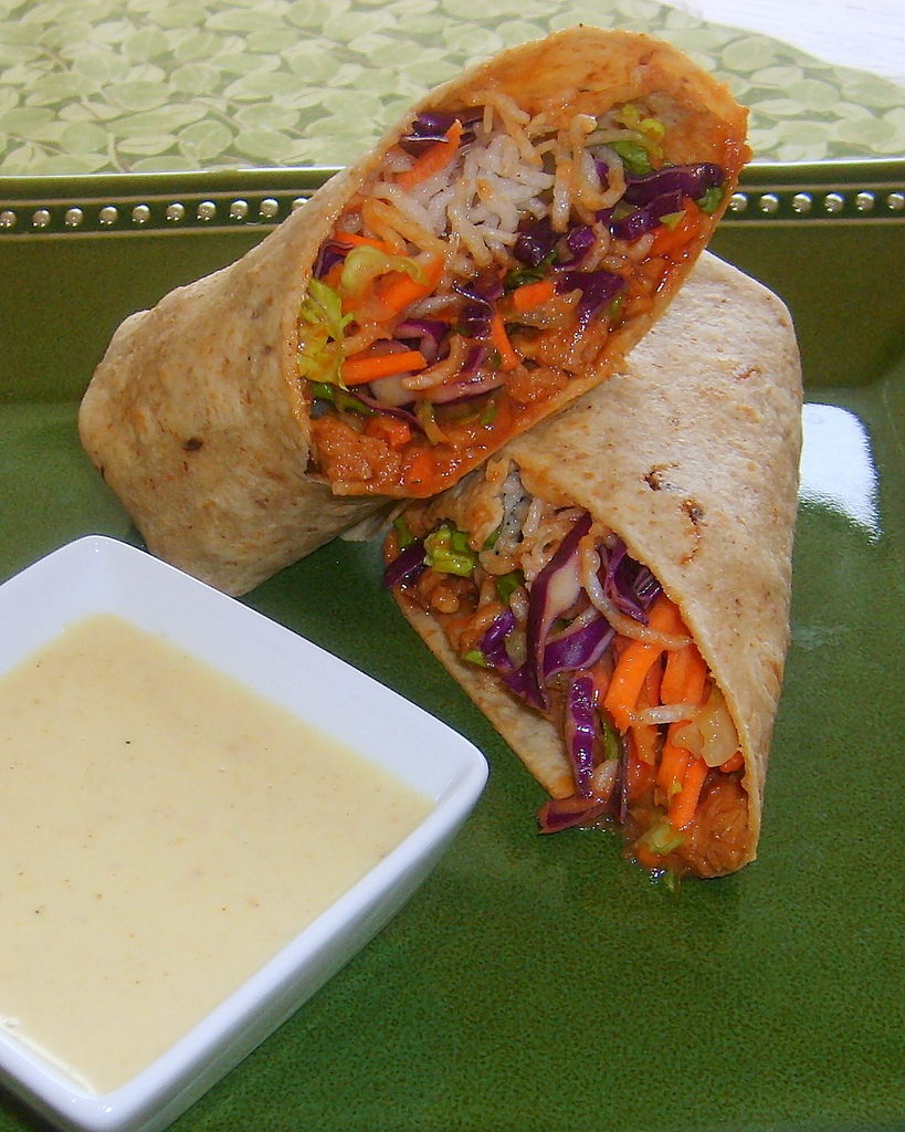 11. Spicy Thai BBQ Wrap with Sweet Ginger Sauce