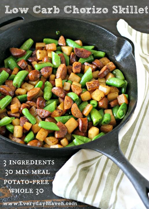 12. Chorizo And Jicama Skillet