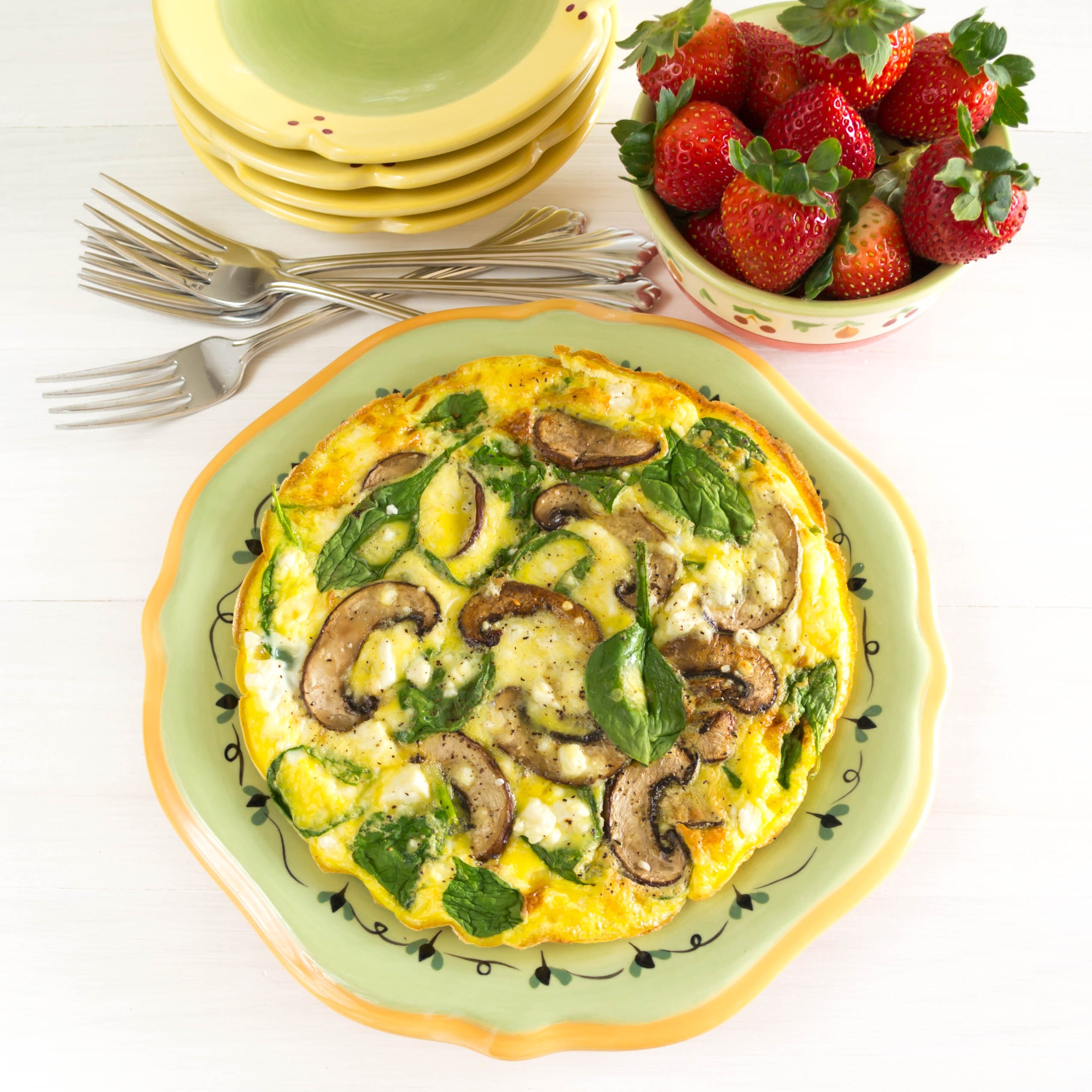 12. Spinach, Mushroom and Feta Frittata