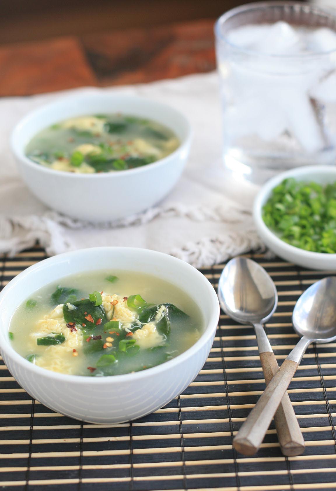 13. Spinach and Egg Drop Soup