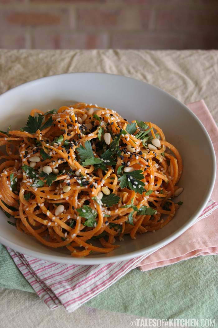 18. Carrot Pasta with a Creamy Zesty Garlic Sauce