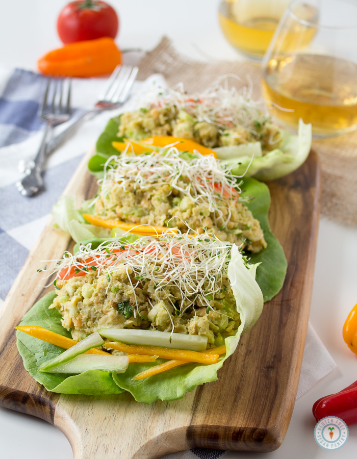 20. Avocado Chickpea Lettuce Wraps