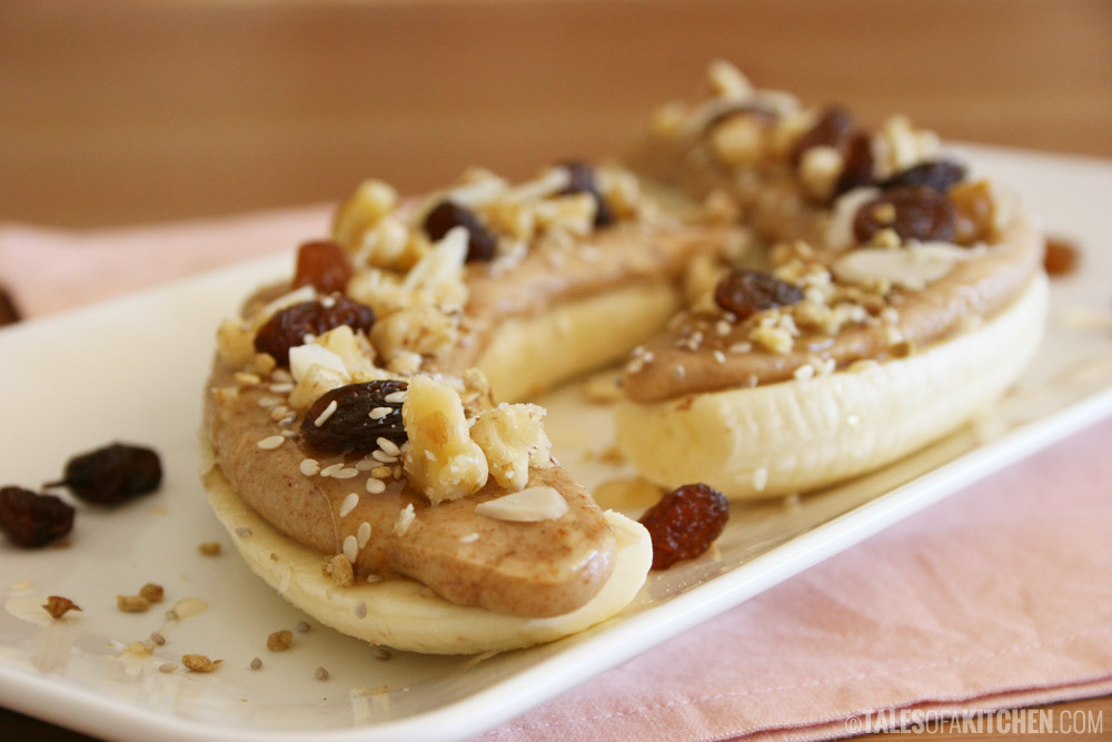 22. Almond Butter and Banana Open Sandwich