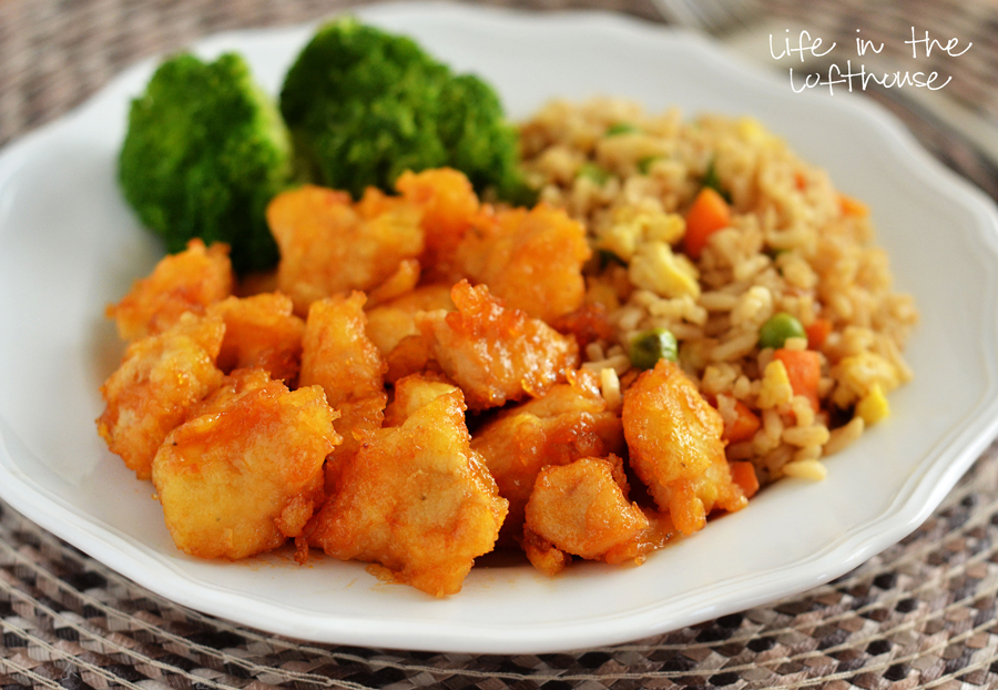 23. Baked Sweet and Sour Chicken with Fried Rice