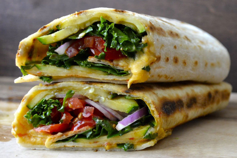 3. Grilled Zucchini Hummus Wrap