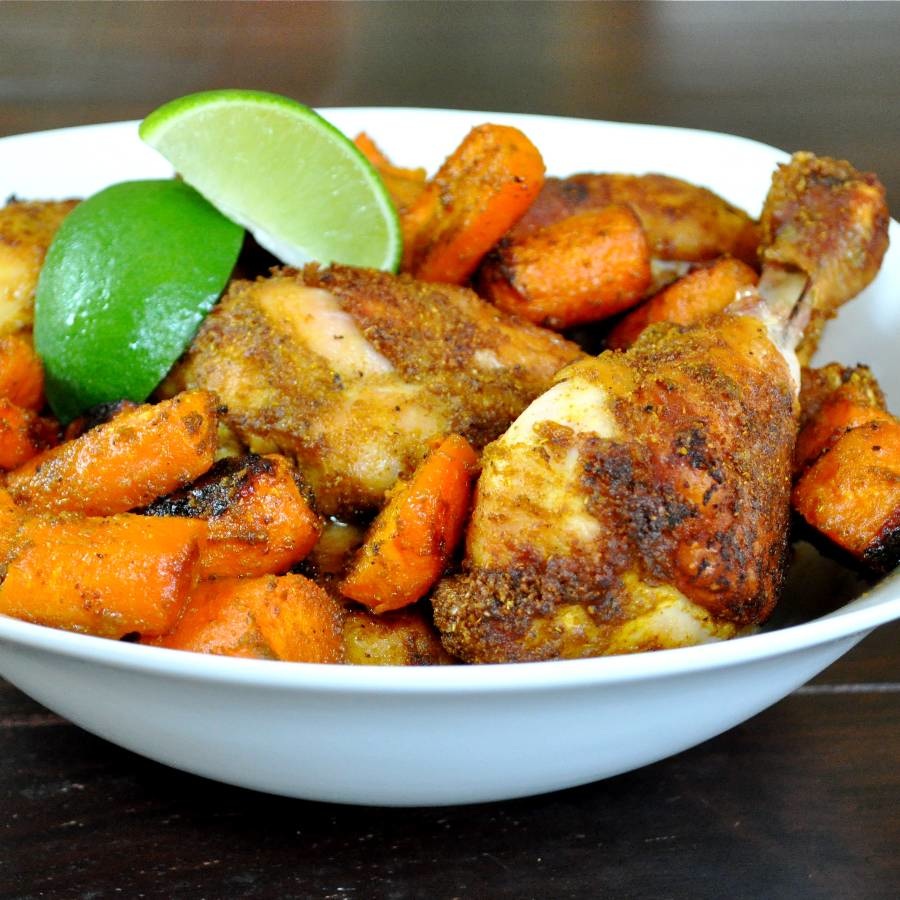 31. Curried Chicken Drumsticks with Carrots