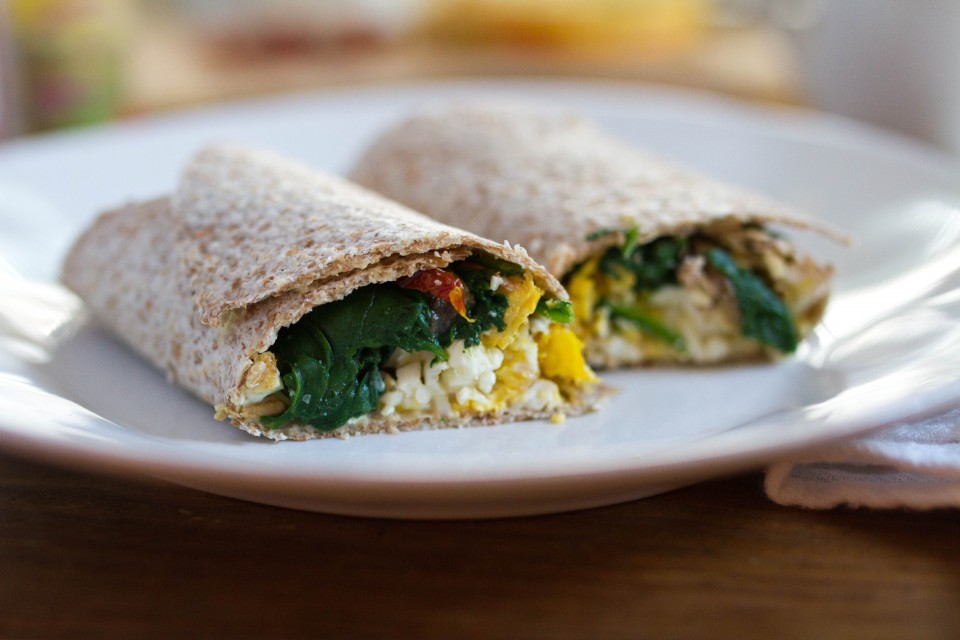 5. Egg and Hummus Breakfast Wrap