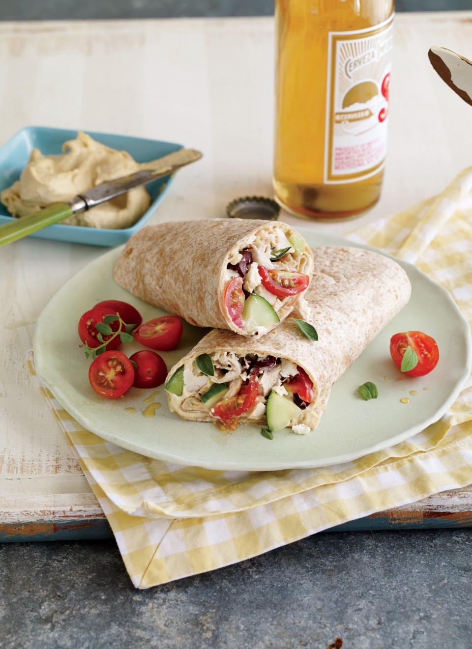 6. Greek Style Chicken Wrap