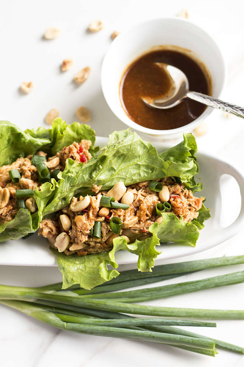 8. Peanut Asian Chicken Lettuce Wraps