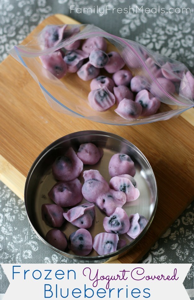 14. Frozen Yogurt-Covered Blueberries