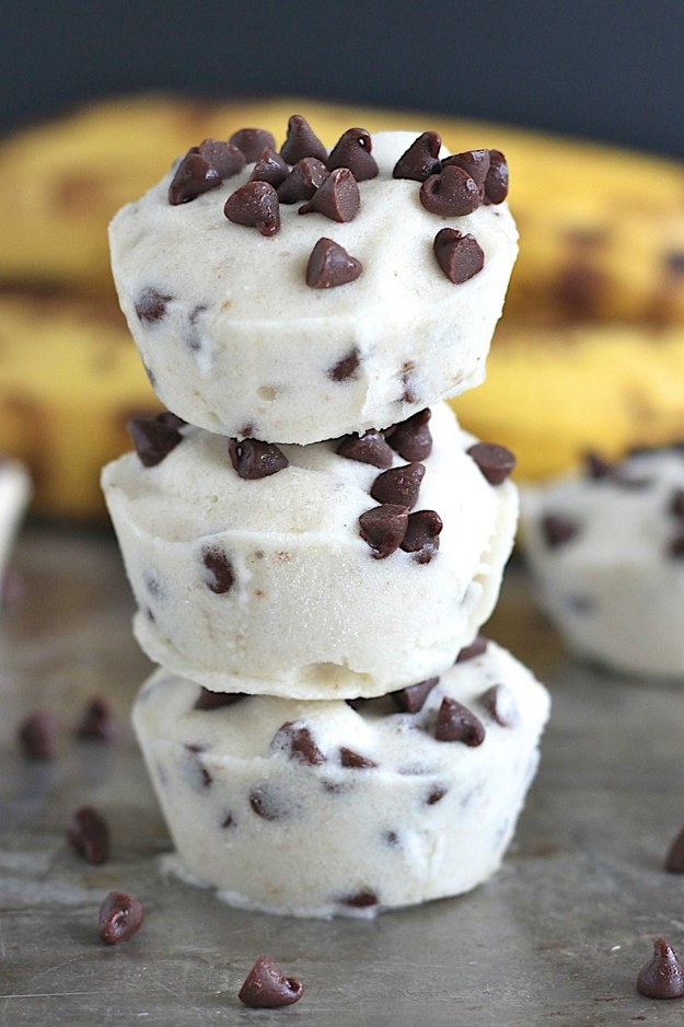 23. Two-Ingredient Banana and Chocolate Chip Ice Cream Bites