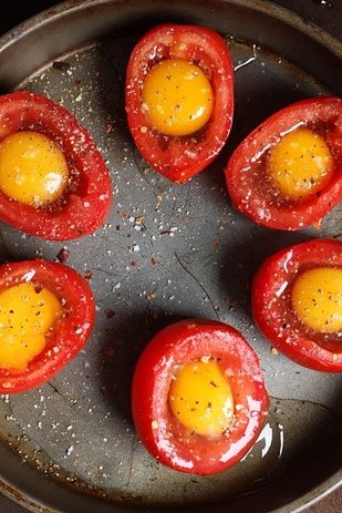 28. Baked Egg and Tomato Cups