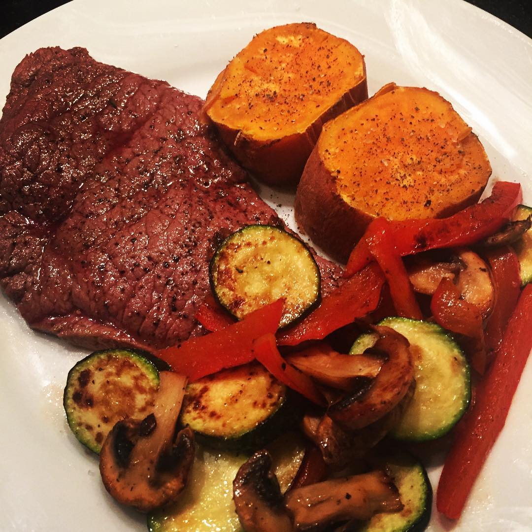 grilled-medium-steak-served-with-two-barrels-of-sweet-potato-and-mixed-vegetables