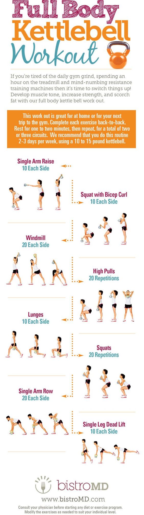 Printable Beginner Kettlebell Workout EOUA Blog