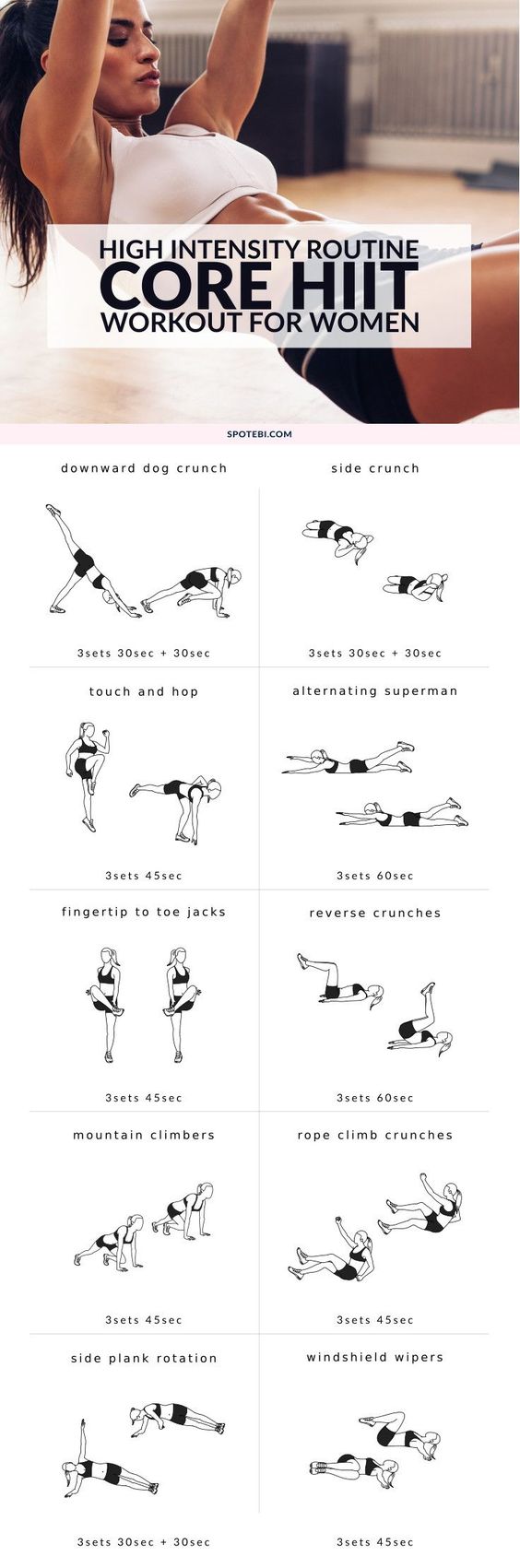 Intense ab shop workout for females