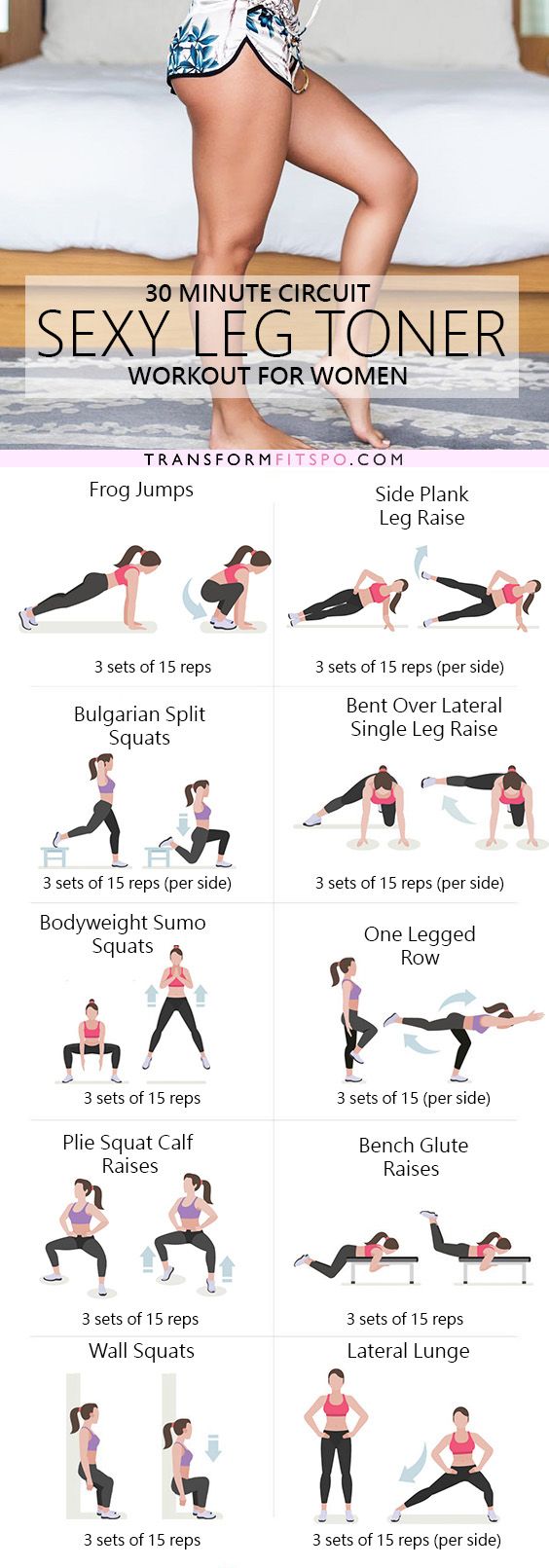 Leg Workout Chart For Women