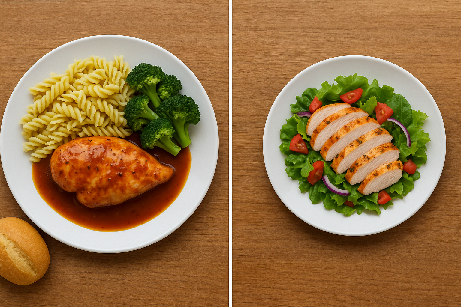 Intermittent Fasting Schedule For Weight Loss - Chicken and Pasta, Chicken Salad 