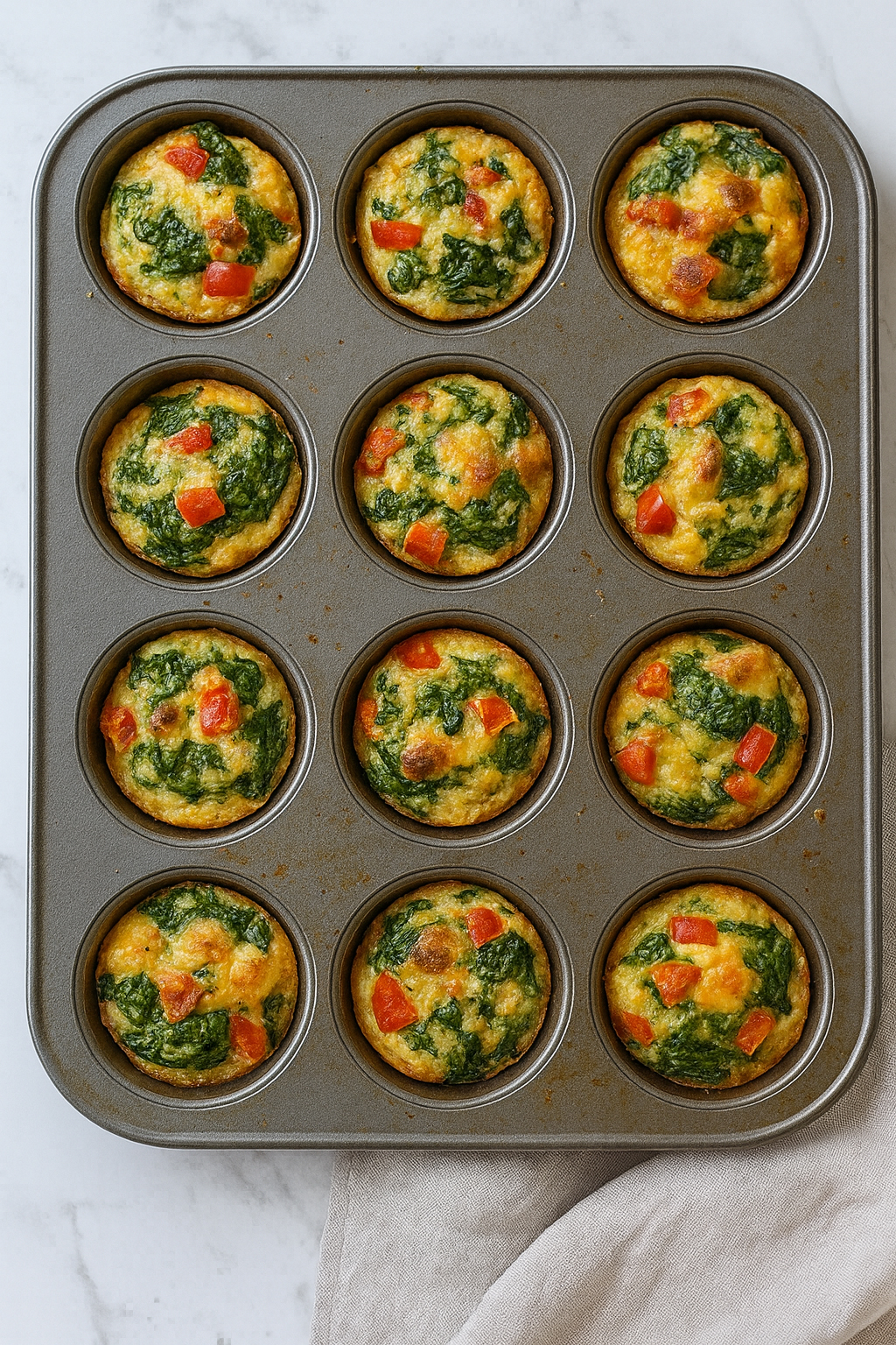spinach pepper Egg Muffins
